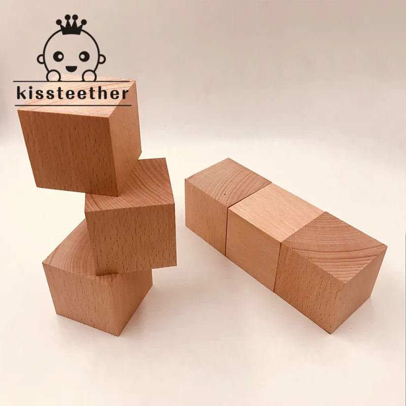 Буковый деревянный Прорезыватель для зубов Деревянный Детский конструктор