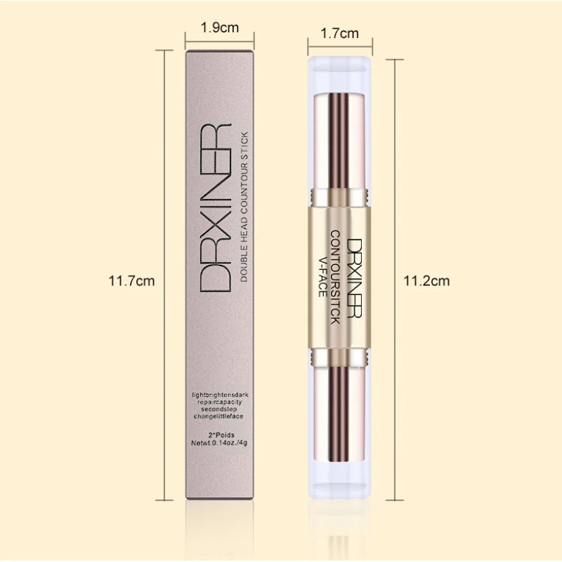 Двойной концевой хайлайтер-стик V-face Countour Makeup Highlight Bronzer beauty Cosmetics Stick | Красота и