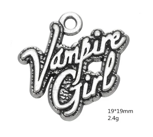 50 шт Изысканные вампирские украшения Подвески для девочек 19*19 мм антикварная