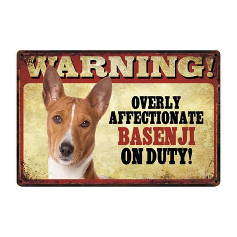 [Kelly66] животные собака Waring Akita Basenji Beagle Hound металлическая вывеска оловянный плакат табличка для домашнего декора настенная живопись 20*30 см размер Dy84 - Цвет: y-2936