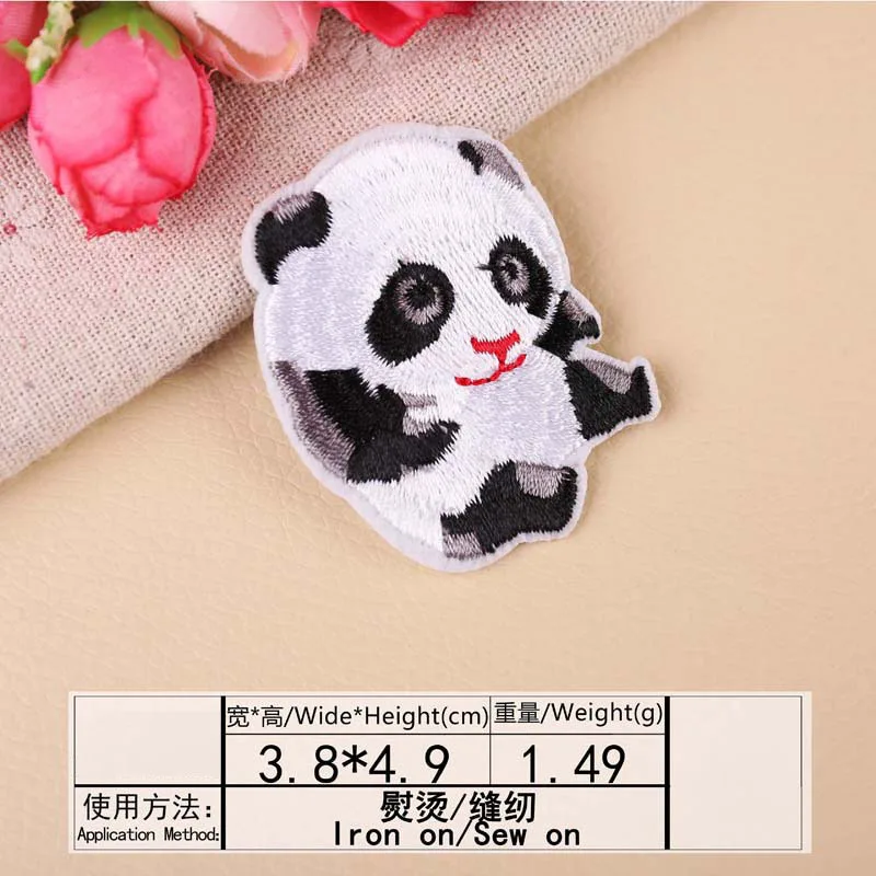 1 шт. панда вышивка патч теплопередачи гладить на вышивать пачках для одежды DIY