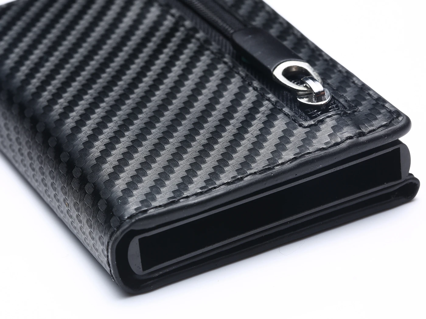 BYCOBECY портмоне Новая алюминиевая коробка для карт кошелек RFID из искусственной кожи держатель для карт Pop Up портмоне магнит углеродное волокно