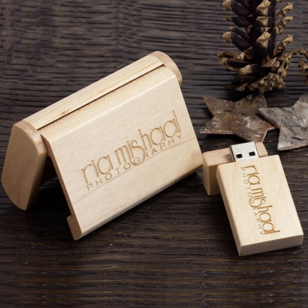 Деревянный USB флеш-накопитель Maple Pendrive персонализированный логотип (более 5 шт.