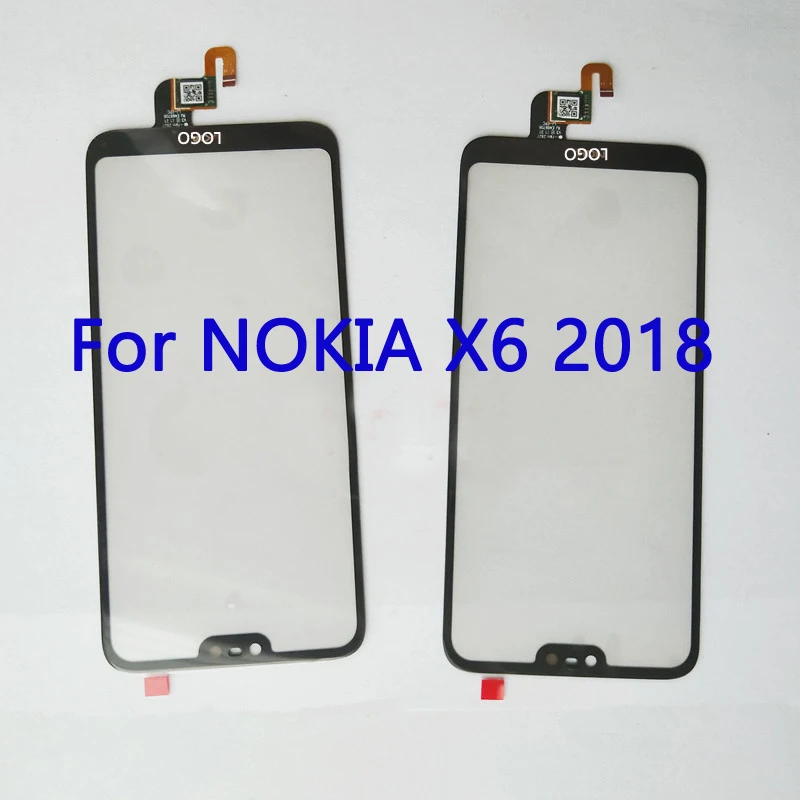 

2PCS For NOKIA X6 2018 Front Outer Glass Lens Repair Touch Screen Outer Glass without Flex cable For NOKIAX6 2018