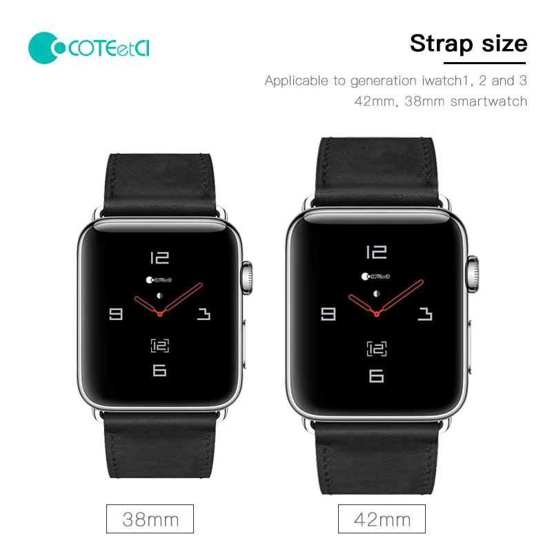COTEetCI W16 аргентинского из кожи с натуральным лицевым покрытием ремешок для наручных часов Apple Watch, версии 3/2/1 38 мм/42 мм для Apple Watch