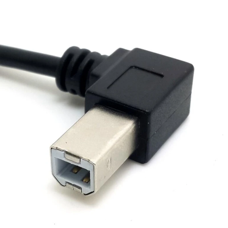 Правый и левый угол USB 2 0 A папа на B Тип BM сканер для принтера под прямым углом 90