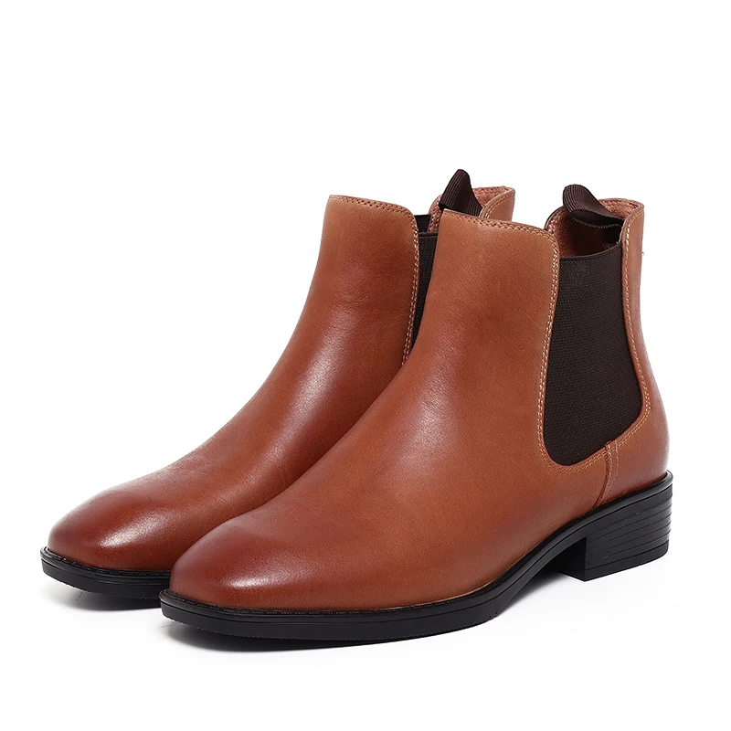 MYCOLEN 2018 Autumn Genuine Leather Boots Women Designer Handmade Low Heels Casual Ankle Shoes Woman Stivaletti Donna | Обувь
