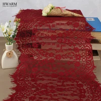3yardpcs red lace fabric ribbon african wedding decoration cloth trim diy embroidery curtain skirt headscarf veil accessories