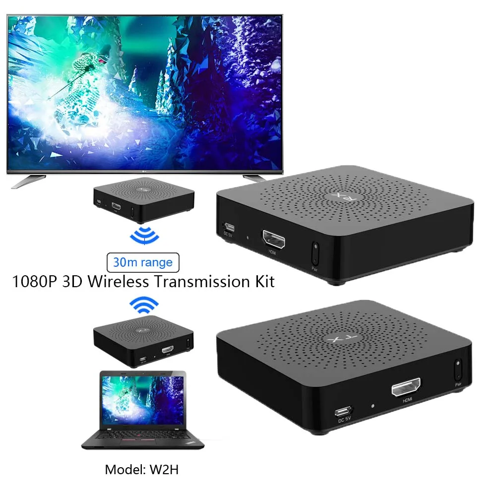 MEASY беспроводной HDMI W2H WIHD 60 ГГц удлинитель передатчик и приемник комплект до 30 м 100