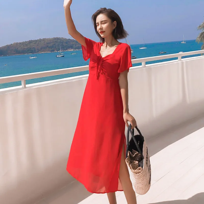 Летнее Новое Женское платье 2019 сексуальное облегающее элегантное Boho Maxi Винтаж