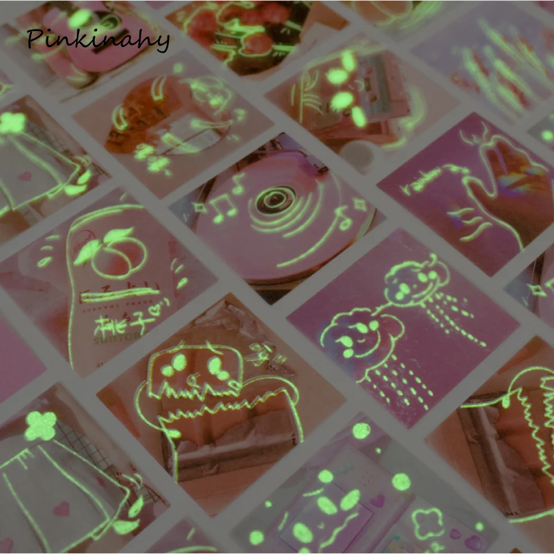 30 дорожные наклейки из бумаги васи Звездные неоновые облачные леса Декоративные