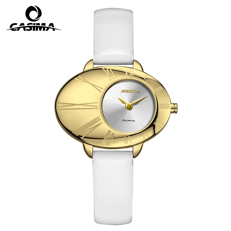 SP2622GL8 Роскошные брендовые часы модные часы для женщин, на каждый день, модные кварцевые часы, модные белого и синего цвета с кожаным ремешком, водонепроницаемые 50 м CASIMA#2622 - Цвет: SP2622GL8