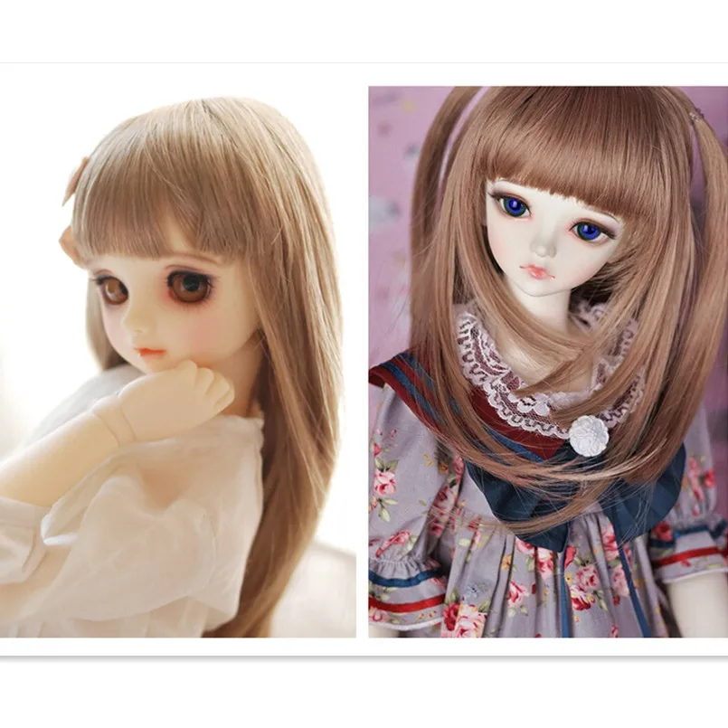 10 шт./партия волос Refires Bjd волосы 25 см * 100 черный Золотой коричневый хаки белый