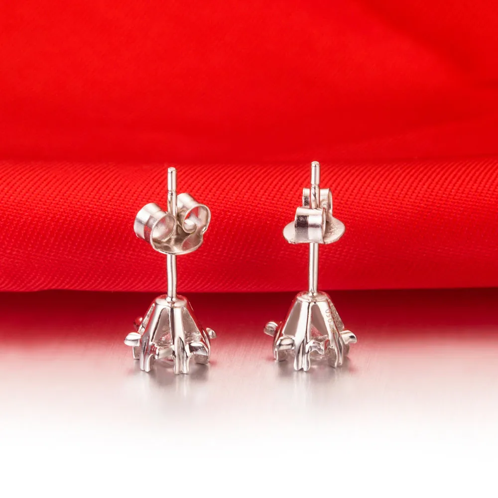 Тестовые положительные тестовые настоящие 5 мм 0.5Ct каждая G H серьги гвоздики из