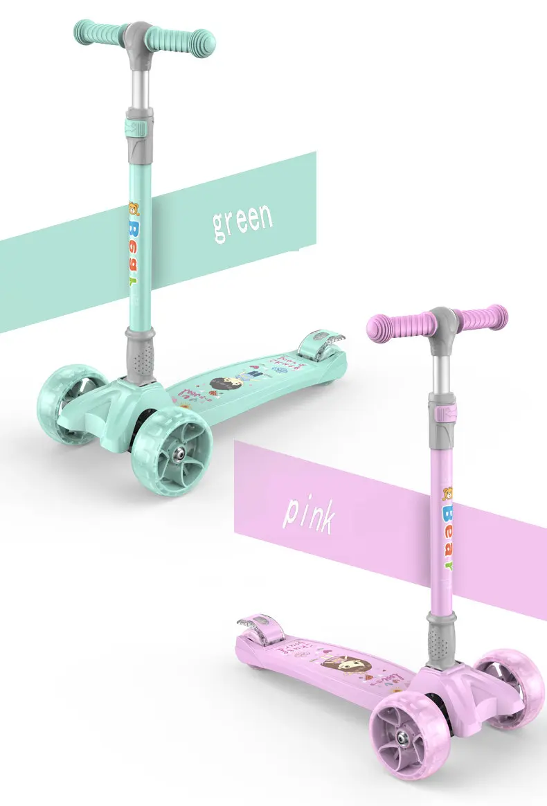 

Children baby scooter kids 5in1 PU 4wheels Flashing Swing Car Lifting 2-15 Years Old Stroller Ride Bike Vehicle Outdoor Toys