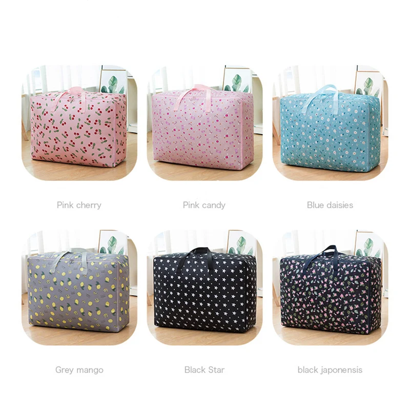 

RUPUTIN New Large Capacity Travel Bag Cotton Linen Quilt Organizer Storage Waterproof Bags Moisture-proof Cabinet Finishing Box