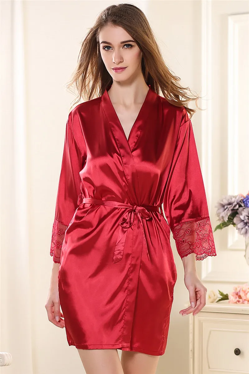 Новый узор сезон весна осень кружевные сексуальные пижамы женский летний халат