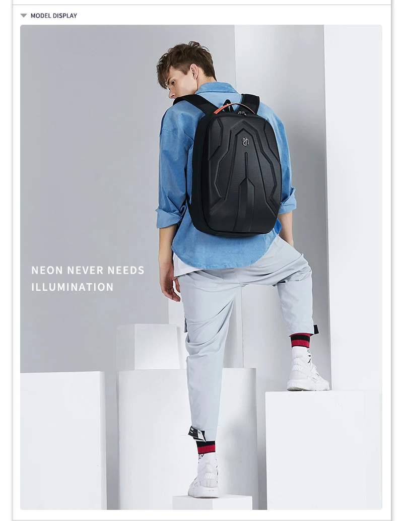 ARCTIC HUNTER Fashion large-capacity backpack men's trend backpack street hard shell multi-function computer bag water-proof bag