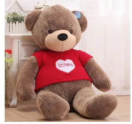 100 cm loves bear plush toy throw pillow red sweater cloth teddy doll gift w3882 | Игрушки и хобби