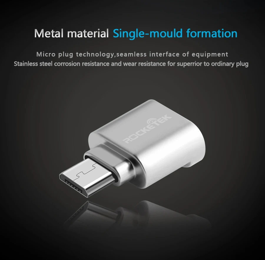 Rocketek micro usb 2,0 type c otg телефон мини-считыватель карт памяти адаптер алюминиевый кардридер для micro SD/TF microsd ноутбука