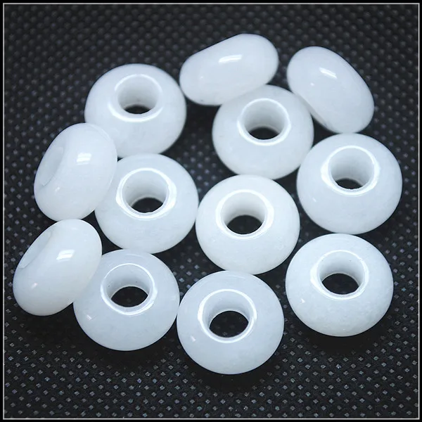 White jade 5 шт./лот натуральный драгоценный камень Бусины Европейский голубой камень Малахит, опал содалит Сердолик желтый тигровый глаз аксессуары из оникса - Цвет: White jade