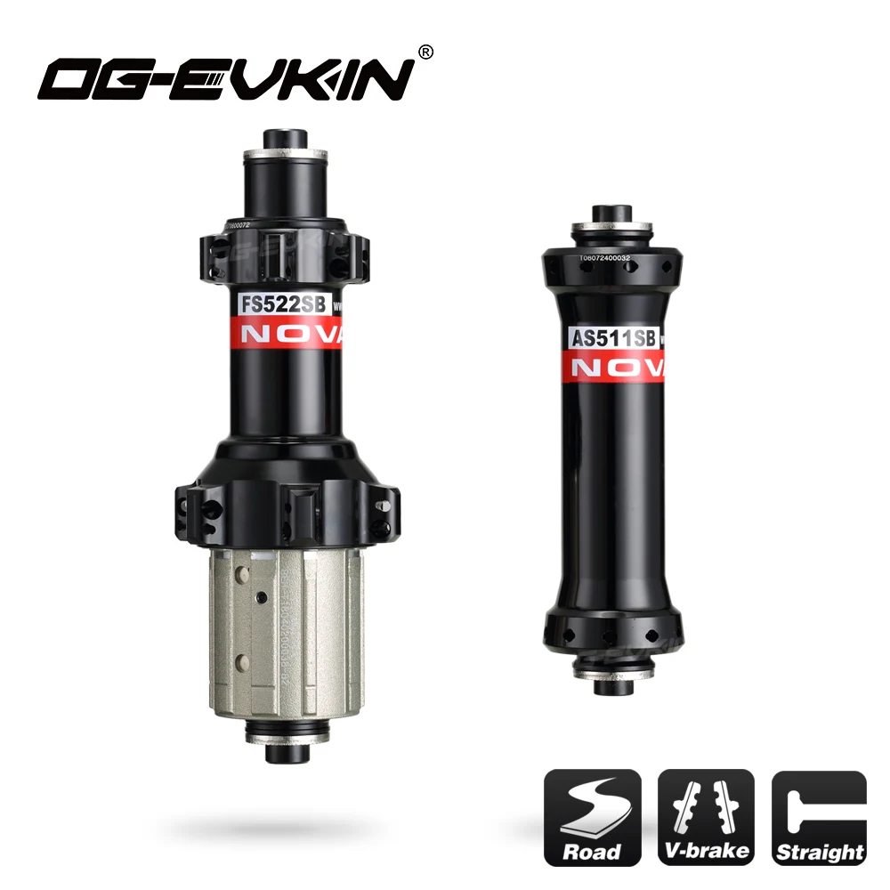 OG-EVKIN x Новатек AS511SB/FS522SB дорожные велосипедные втулки прямо тянуть V-тормоза ступицы передние/задние 20/24 часа в сутки для велосипедные втулки 10С/11 s