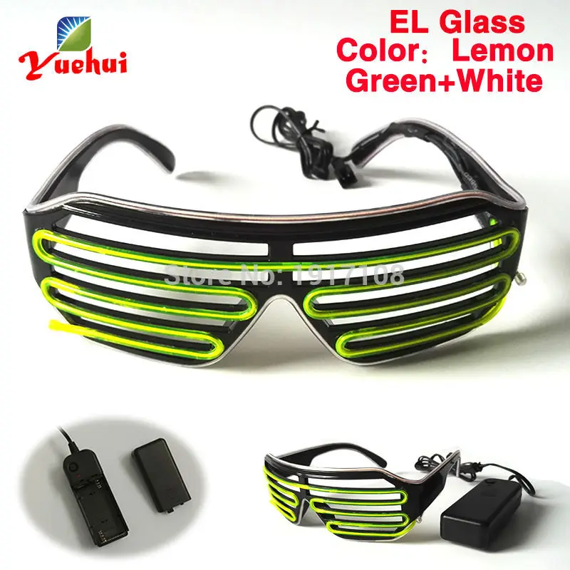 Новый дизайн двухцветные мигающие светодиодные очки с затвором подсветильник