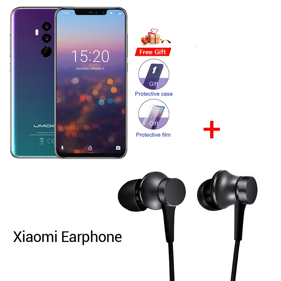 Twilight N Earphone UMIDIGI Z2 специальное издание Android 8,1 мобильный телефон 6," FHD+ полный экран Helio P23 разблокировка лица 4G+ 64 Гб двойной 4G 3850 мАч смартфон - Цвет: Twilight N Earphone