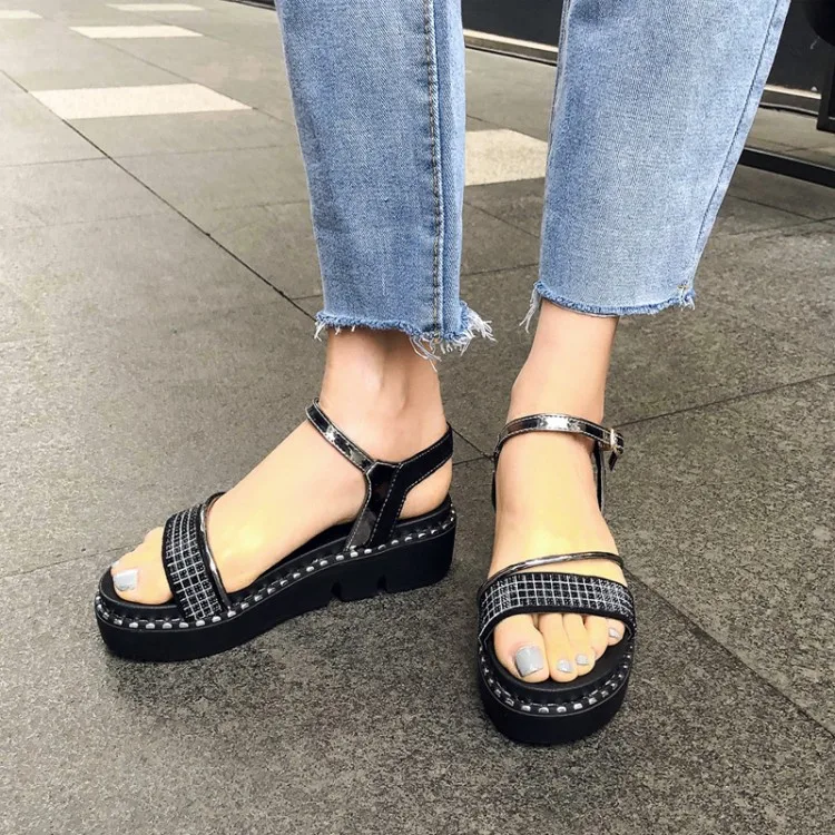 Босоножки на высоком каблуке женская обувь летняя Baita для отдыха толстой подошве