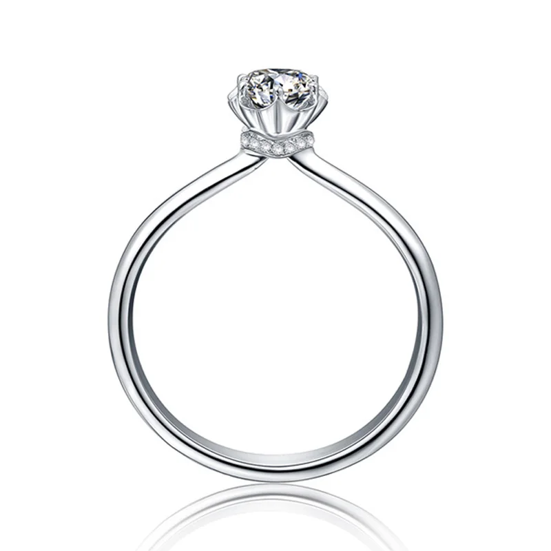 Помолвочное кольцо Charles Colvard Moissanite сертификат 0.5CT VS D подлинное 18 к белое золото