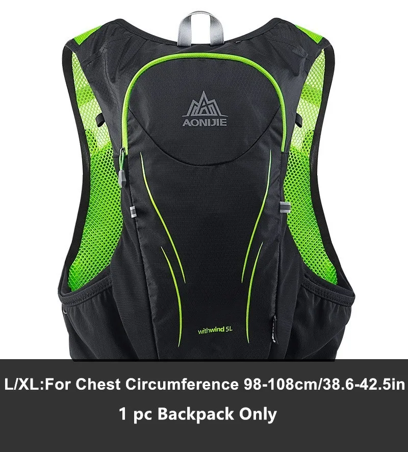 Gr Bag LXL Only AONIJIE Мужской Женский марафон жилет-рюкзак против обезвоживания для 1.5L водонепроницаемая сумка супер легкий велосипедный походный мешок открытый спортивный рюкзак для бега - Цвет: Gr Bag LXL Only