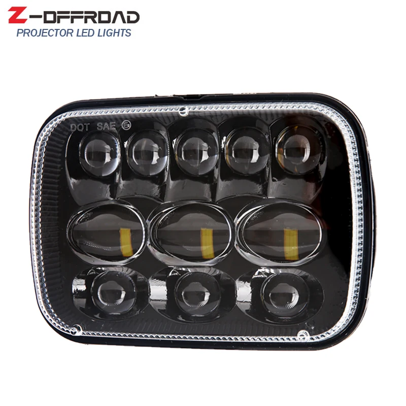 Черная точка EMARK 5x7 дюймов 12 в фары для грузовика LED сборка Замена 6x7 &quotпроектор
