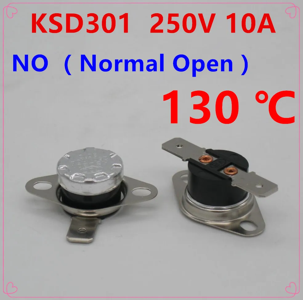 10 шт./лот KSD301 10A250V 130 градусов Цельсия (Н. О.) Нормально открытый переключатель