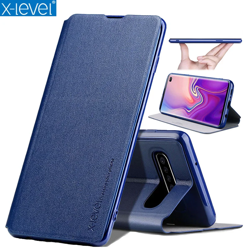 X Level модные Бизнес чехол для samsung S10 плюс из искусственной кожи откидной Чехол с