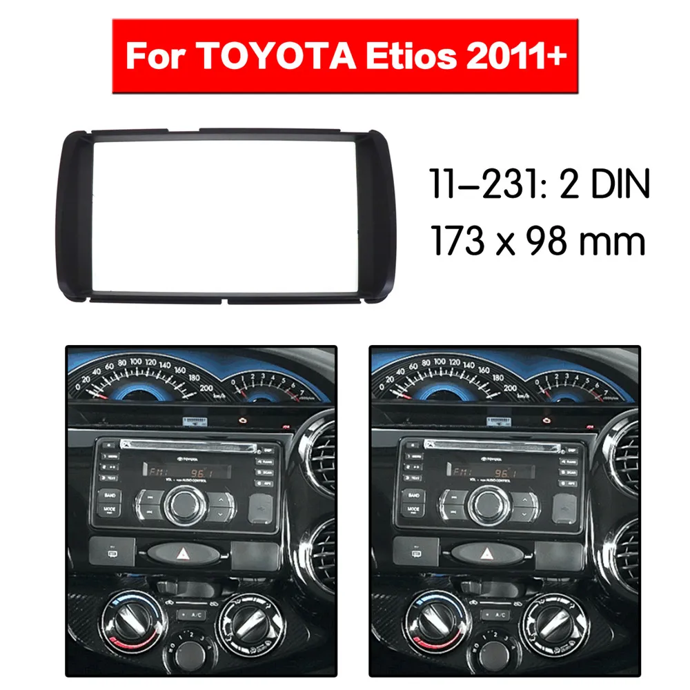Набор рамок для автомобильного радио фасции Для TOYOTA Etios 2011 + CD Радио стерео аудио