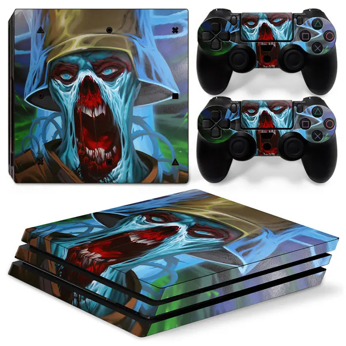 Супер новая версия Череп Дизайн Наклейка Обложка кожа Наклейка для Playstation 4 pro для PS4 Pro консоль контроллер - Цвет: TN-P4Pro-0138