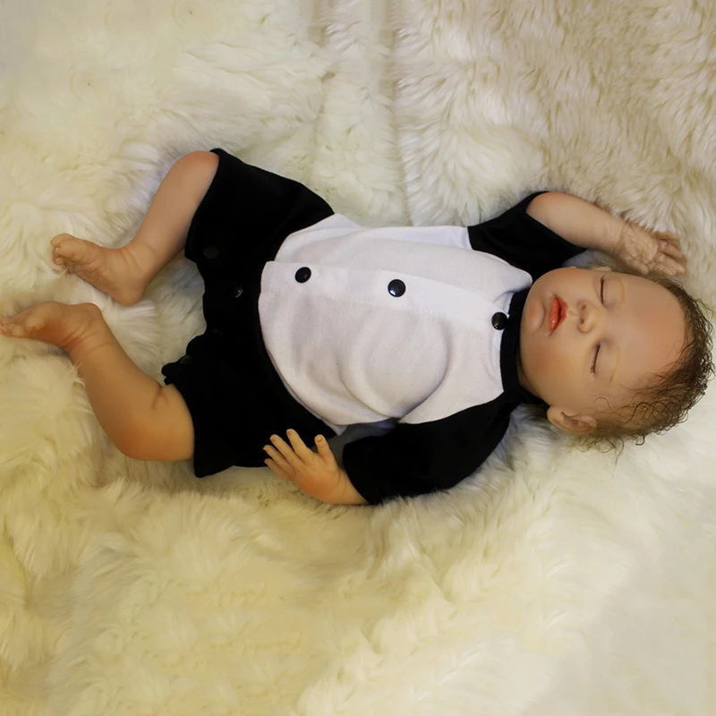 Спящие силиконовые детские куклы Реалистичная кукла-младенец мальчик Bebe Малыш