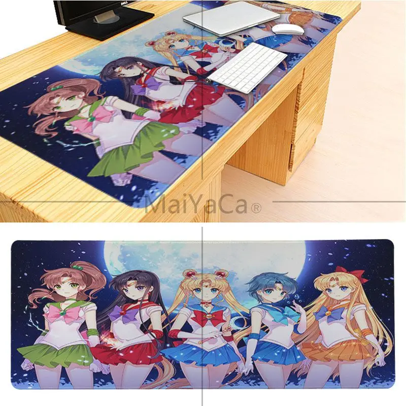 LockEdge 30x80cm Красивое аниме maiyaca Сейлор Мун коврик для мыши геймер игровые коврики клавиатура Коврик Настольный коврик компьютерная игра планшет игровая игра - Цвет: LockEdge 30x80cm