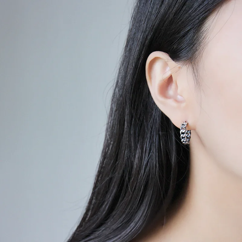 Висячие серьги кольца с золотой цепочкой для женщин 2018 новый тренд серебро 925