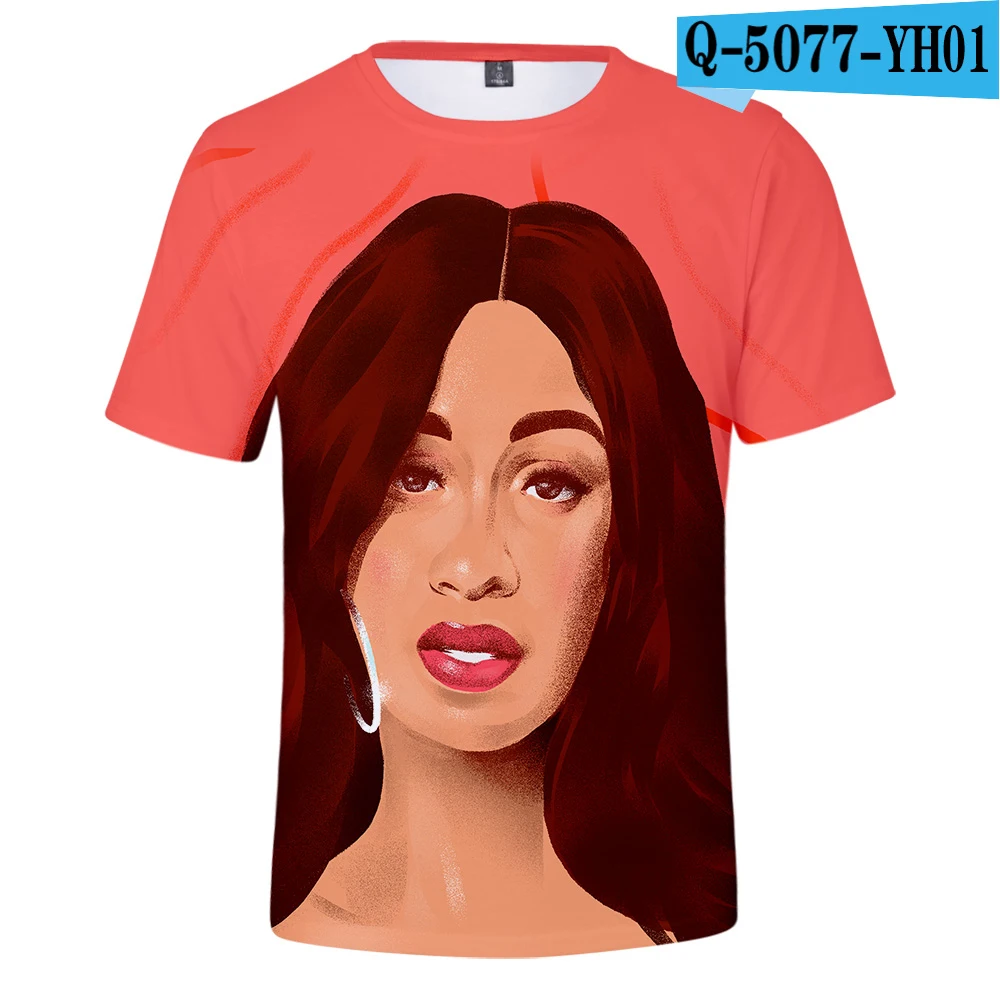 15 LUCKYFRIDAYF Забавные милые 3d футболки Rapper Cardi B Модные мужские и женские футболки Топы с коротким рукавом 3D футболки толстовки - Цвет: 15