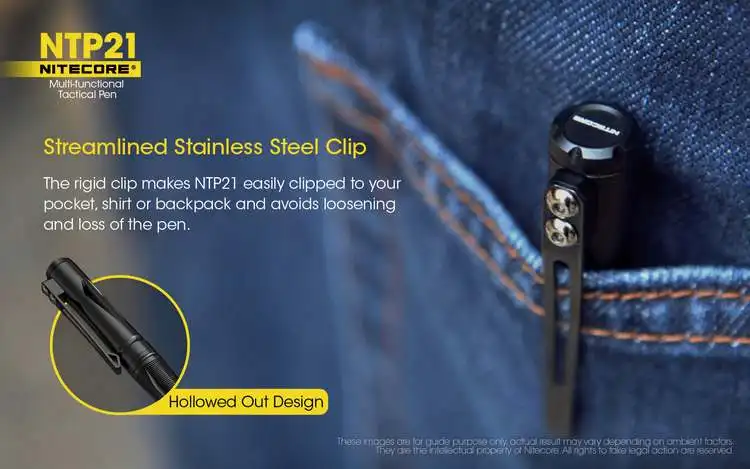 NITECORE NTP21 многофункциональная тактическая ручка легкий стеклянный выключатель портативный инструмент самозащиты алюминиевая ручка из сплава