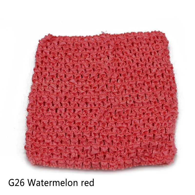 G26watermelon red Новое поступление, 6 дюймов, 15*15 см, цветная юбка-пачка, вязанная крючком, топы для малышей, обхват груди, для самостоятельного изготовления, платье-пачка ручной работы, топы, декор для дня рождения - Цвет: G26watermelon red