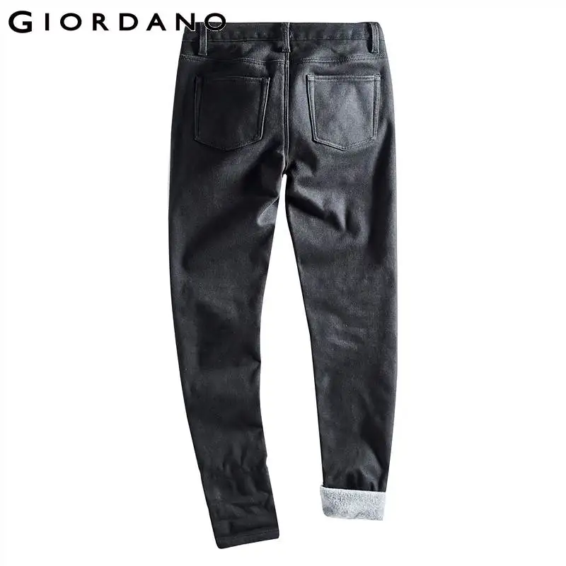 Goede Giordano Vrouwen Broek Vrouwen Rekbare Fleece Gevoerde Slim Fit Casual Broek Vrouwen Warm Smooth Zip Fly Broek Vrouwen Herfst Vrouwelijke