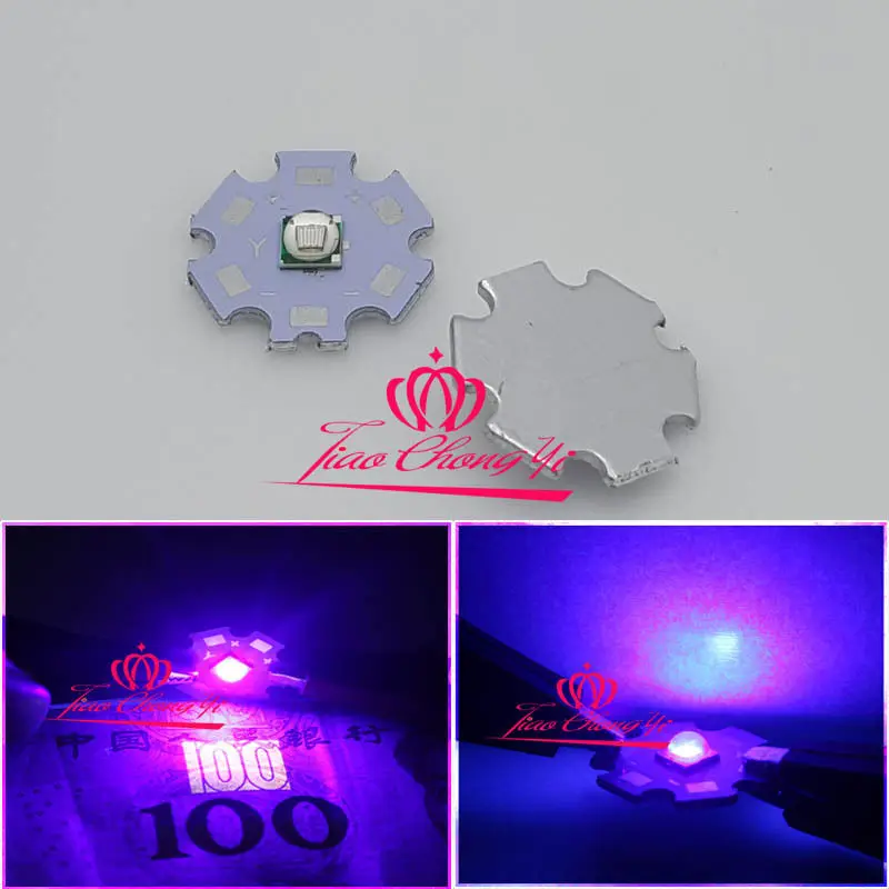 

1 шт. T6 10 Вт 5050 Ультрафиолетовый 395-400НМ SMD СВЕТОДИОДНЫЙ диодный излучатель 3,2 В 3A
