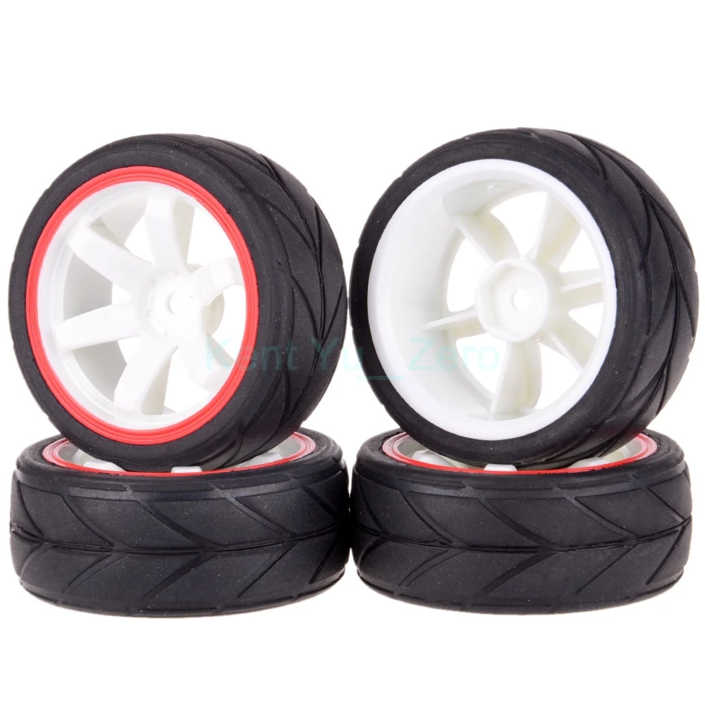 702A-6081 4 шт 12 мм ступица HPI Redcat HSP пластиковый обод колеса и сцепление резиновые шины