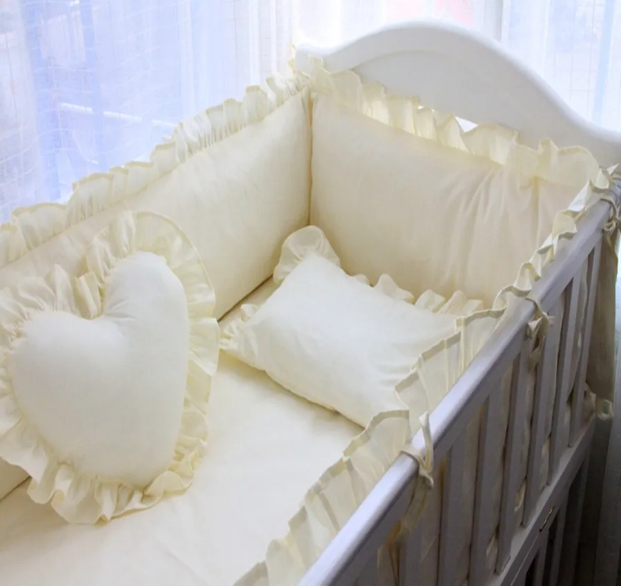 7 шт. Детский Комплект постельного белья хлопковый в стиле принцессы моющийся