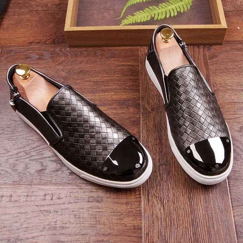 Италия Стиль Мужчины Slip-on Мокасины Натуральная Кожа мужская Платье Обувь