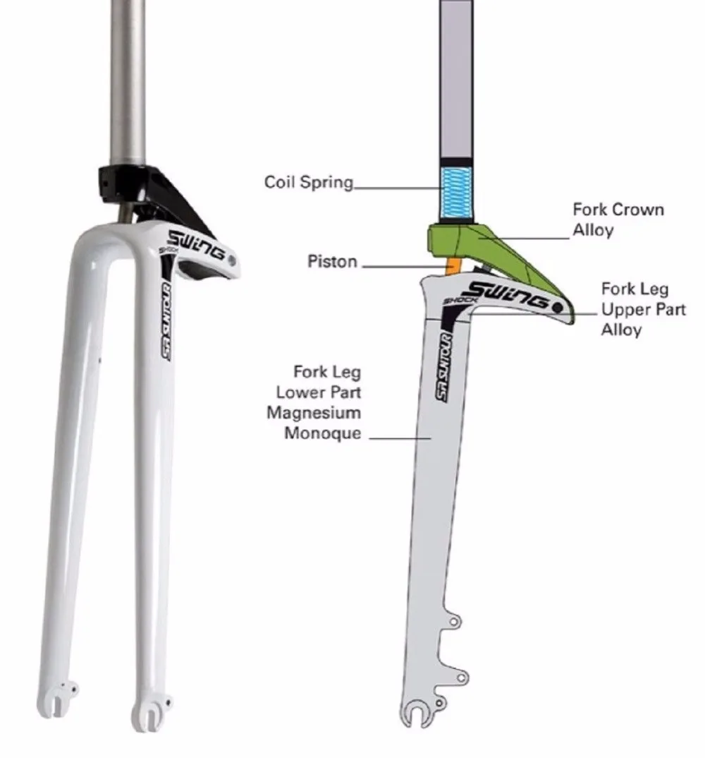 Suntour Swing Shock 700c подвесные вилки 30 мм Дорожный диск только или дисковый тормоз shock