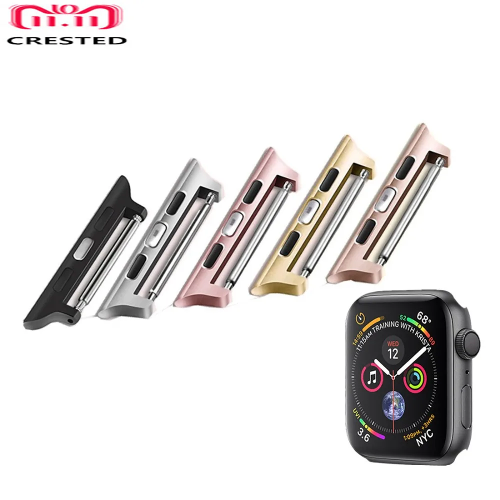 Хохлатый разъем адаптера для Apple Watch band 42 мм/44 мм/38 мм/40 мм iwatch band 4 застежка бесшовный алюминиевый из нержавеющей стали Linker