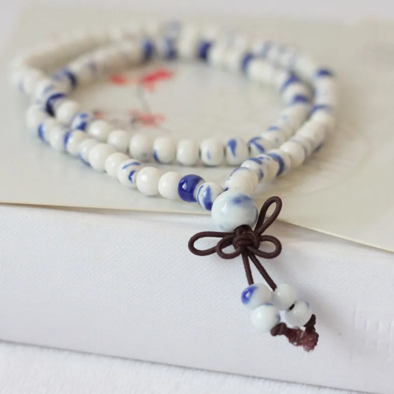 Женский браслет в китайском стиле голубой и белый цвет|bracelets for|strand braceletsbead bracelet |